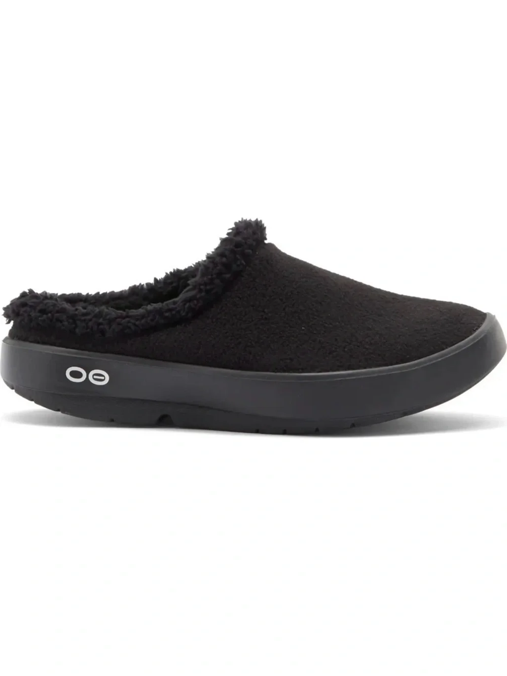 OOFOS Men's Black Slip-On Clog Loafers
